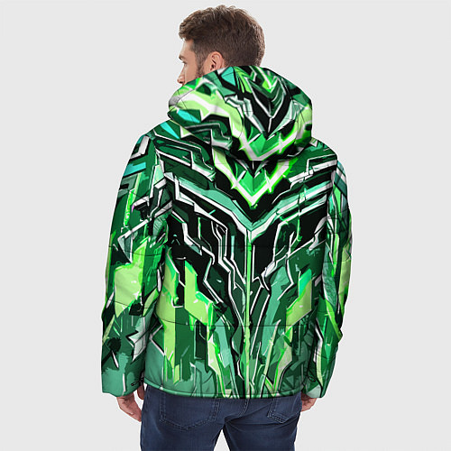 Мужская зимняя куртка Зелёный камень / 3D-Черный – фото 4