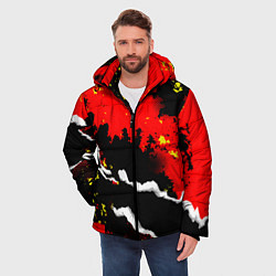 Куртка зимняя мужская Abstractionism pattern, цвет: 3D-светло-серый — фото 2
