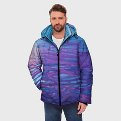 Куртка зимняя мужская Абстрактная вода живописная, цвет: 3D-светло-серый — фото 2