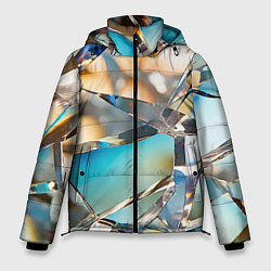 Куртка зимняя мужская Грани стеклянного камня, цвет: 3D-черный