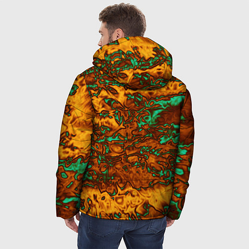 Мужская зимняя куртка Неон и медь / 3D-Черный – фото 4