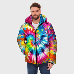 Куртка зимняя мужская Узор красками, цвет: 3D-черный — фото 2