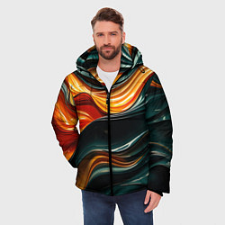 Куртка зимняя мужская Вязкая объемная текстура, цвет: 3D-красный — фото 2