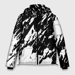 Куртка зимняя мужская Просто краски штрихи, цвет: 3D-черный