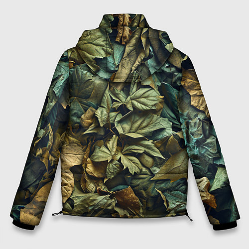 Мужская зимняя куртка Реалистичный камуфляж из листьев / 3D-Красный – фото 2