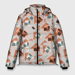 Куртка зимняя мужская Геометрические фигуры: абстракция, цвет: 3D-светло-серый