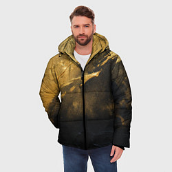 Куртка зимняя мужская Золотое напыление на черном, цвет: 3D-красный — фото 2