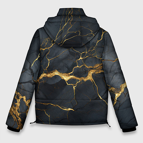Мужская зимняя куртка Золотое напыление на черном камне / 3D-Красный – фото 2