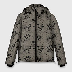 Куртка зимняя мужская Микки Маус матрос - паттерн, цвет: 3D-черный