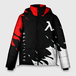 Куртка зимняя мужская Half life текстура огонь, цвет: 3D-красный