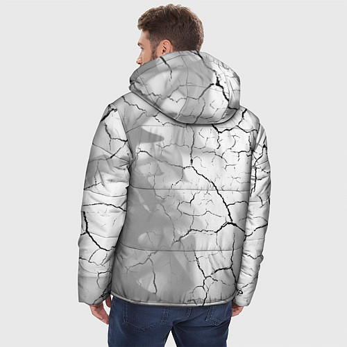 Мужская зимняя куртка Palworld glitch на светлом фоне по-вертикали / 3D-Черный – фото 4