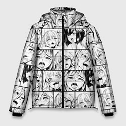 Куртка зимняя мужская Ahegao pattern, цвет: 3D-красный