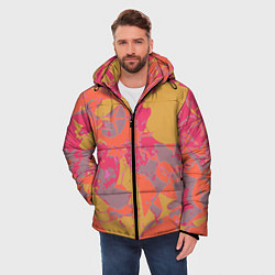 Куртка зимняя мужская Цветной яркий камуфляж, цвет: 3D-черный — фото 2