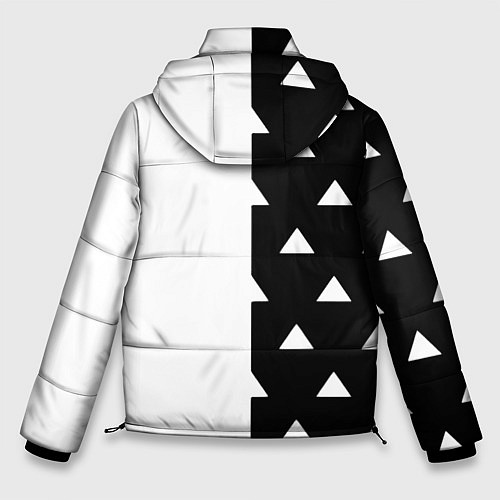 Мужская зимняя куртка BMW геометрия / 3D-Красный – фото 2