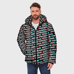 Куртка зимняя мужская Kojima glitch pattern studio, цвет: 3D-черный — фото 2