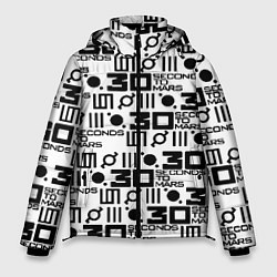 Куртка зимняя мужская Thirty Seconds to Mars pattern rock, цвет: 3D-черный