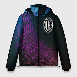 Куртка зимняя мужская AC Milan футбольная сетка, цвет: 3D-черный
