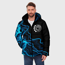 Куртка зимняя мужская Blink 182 sound wave, цвет: 3D-черный — фото 2