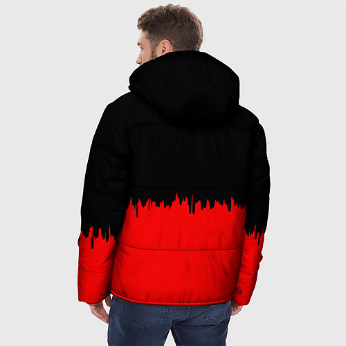 Мужская зимняя куртка Half life logo pattern steel / 3D-Черный – фото 4