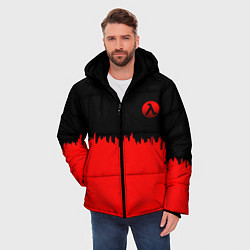 Куртка зимняя мужская Half life logo pattern steel, цвет: 3D-красный — фото 2