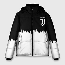 Куртка зимняя мужская Juventus белый огонь текстура, цвет: 3D-светло-серый