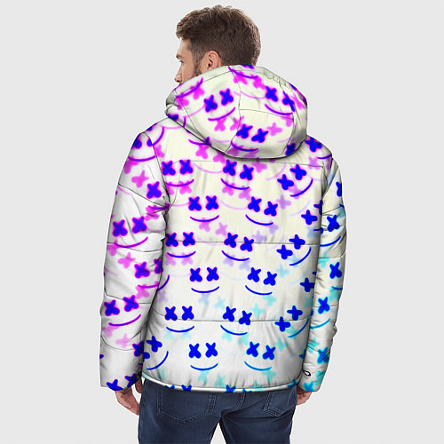 Мужская зимняя куртка Marshmello pattern neon / 3D-Черный – фото 4