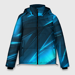 Куртка зимняя мужская Geometry stripes neon color, цвет: 3D-светло-серый