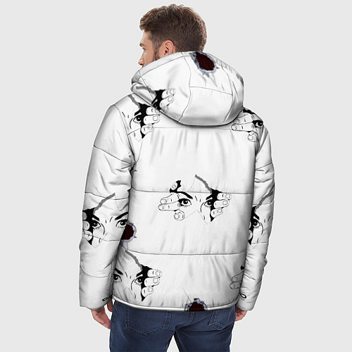 Мужская зимняя куртка Вырываются из футболки / 3D-Светло-серый – фото 4