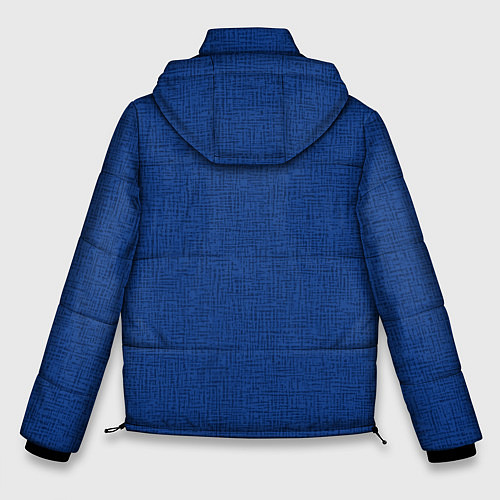 Мужская зимняя куртка Текстура синий однотонный / 3D-Светло-серый – фото 2
