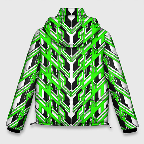 Мужская зимняя куртка Зелёная техно броня / 3D-Красный – фото 2