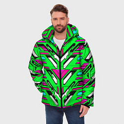 Куртка зимняя мужская Техно броня розово-зелёная, цвет: 3D-черный — фото 2