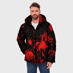 Куртка зимняя мужская Брызги крови паттерн, цвет: 3D-светло-серый — фото 2