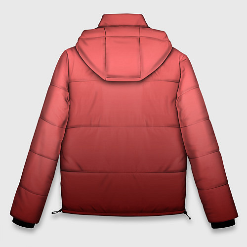 Мужская зимняя куртка Оттенок розовый антик градиент / 3D-Светло-серый – фото 2