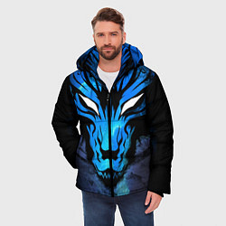 Куртка зимняя мужская Genshin Impact - Волк Севера, цвет: 3D-черный — фото 2