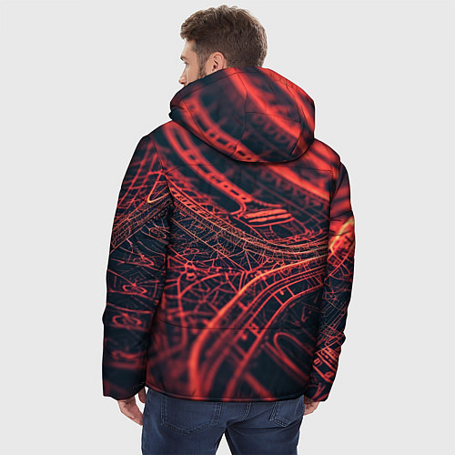 Мужская зимняя куртка Раскаленные нити / 3D-Черный – фото 4