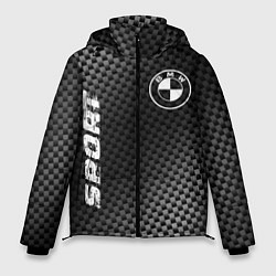 Куртка зимняя мужская BMW sport carbon, цвет: 3D-черный