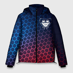Куртка зимняя мужская Poppy Playtime неоновые соты, цвет: 3D-черный