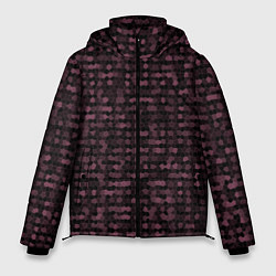 Куртка зимняя мужская Мозаика тёмно-красный, цвет: 3D-черный