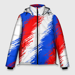 Куртка зимняя мужская Триколор штрихи красок, цвет: 3D-черный