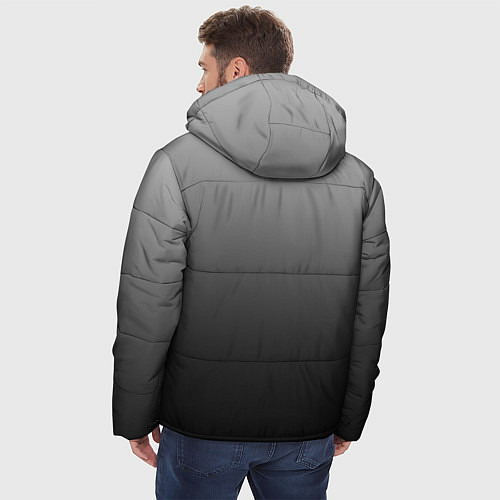 Мужская зимняя куртка От серого к черному оттенки серого / 3D-Черный – фото 4