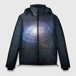 Куртка зимняя мужская Спиральная галактика, цвет: 3D-черный