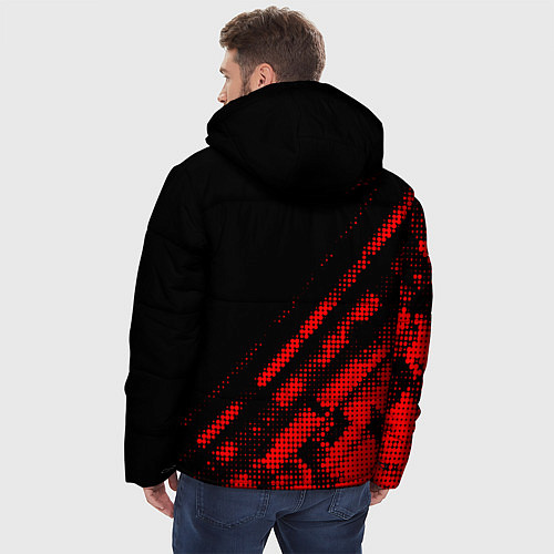 Мужская зимняя куртка Manchester United sport grunge / 3D-Красный – фото 4