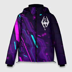 Куртка зимняя мужская Skyrim neon gaming, цвет: 3D-черный