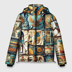 Куртка зимняя мужская Пэчворк из Египта, цвет: 3D-светло-серый