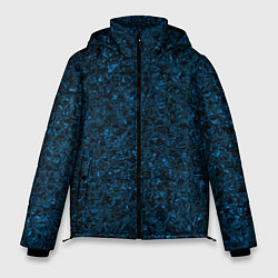 Куртка зимняя мужская Тёмный синий текстура, цвет: 3D-черный