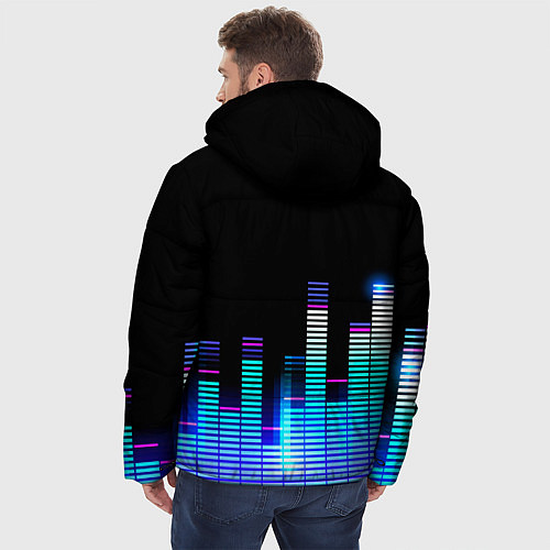 Мужская зимняя куртка Disturbed эквалайзер / 3D-Черный – фото 4