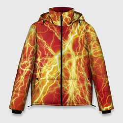 Куртка зимняя мужская Lightning strikes, цвет: 3D-красный