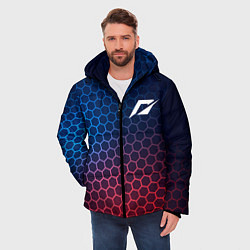 Куртка зимняя мужская Need for Speed неоновые соты, цвет: 3D-черный — фото 2