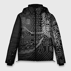 Куртка зимняя мужская Микросхема плата, цвет: 3D-светло-серый