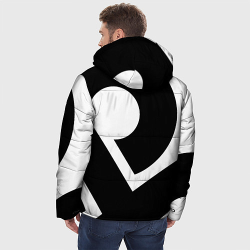 Мужская зимняя куртка Cloud9 - black and white / 3D-Черный – фото 4